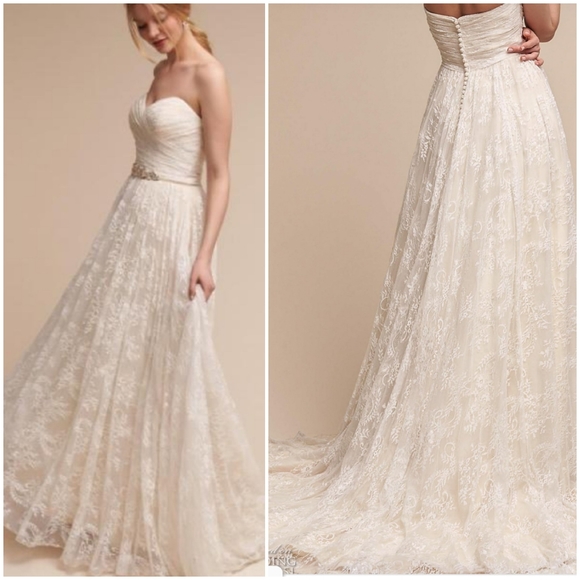 NWT BHLDN Wedding Dress Size Whispers Echos Ivory Freesia Champagne